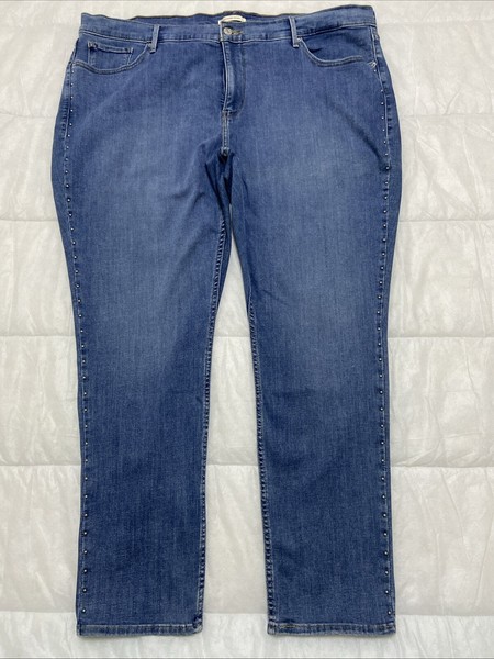 LEVI’S 311 Shaping Skinny Sculpt Blue Denim Jeans ~ Size W44 L30 With Side Studs