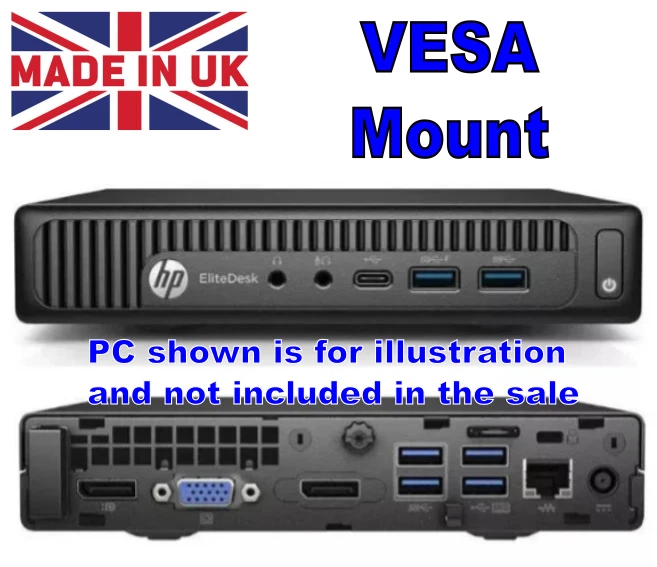 3DBEE HP EliteDesk 800 G1 & G2 Mini Series VESA Mount & Accessories tiny PC / mini PC