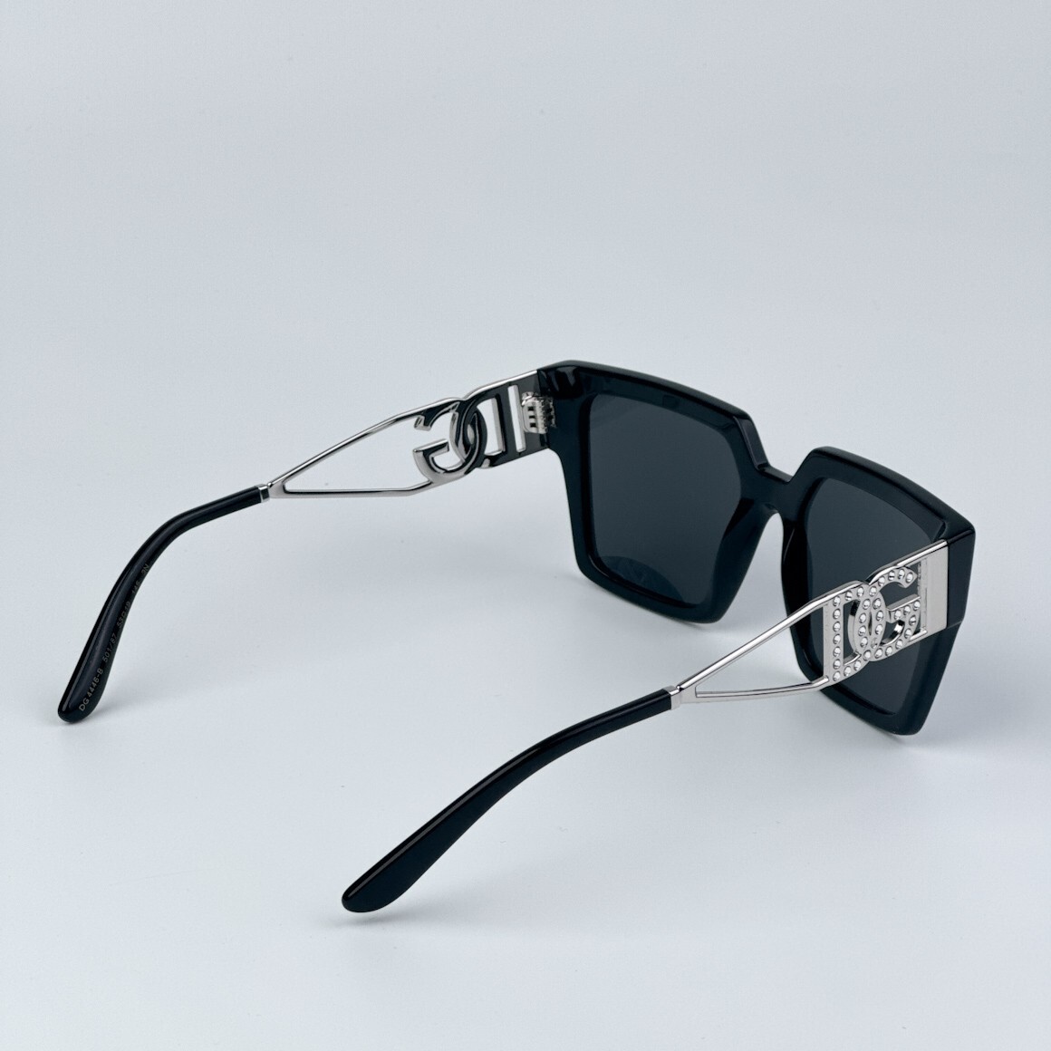 SALE! NEW D&G DG4446B 501/87  Black Silver Dark Gray Square Women Sunglasses DG4446B main image 3