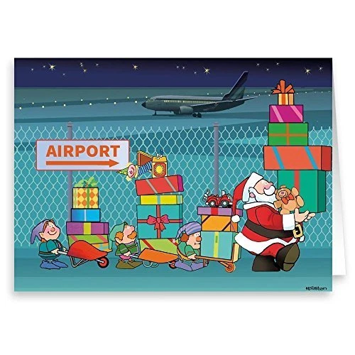 STONEHOUSE COLLECTION Aviation Christmas Card - 18 Cards & Envelopes - 80024