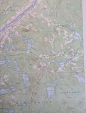 Winn Quadrangle Maine Penobscot County 1920 detailed topo chart