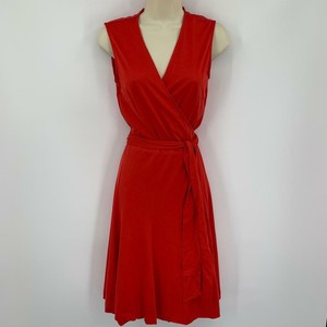 dvf red wrap dress