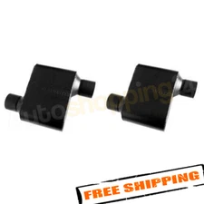 Flowmaster 842518 Set of 2 2.5" Offset In/Out Super 10 Chambered Muffler