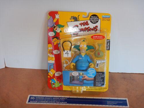 PLAYMATES - THE SIMPSONS BUSTED KRUSTY THE CLOWN WORLD OF SPRINFIELD FIGURE, NOS - Foto 1 di 2