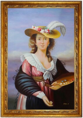 Ölbild Selbstportrait,Louise-Élisabeth Vigée-Lebrun Ölgemälde HANDGEMALT,60x90cm