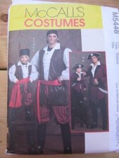 SEWING PATTERN HALLOWEEN COSTUME MENS S M L XL PIRATE SWASHBUCKLER UNCUT