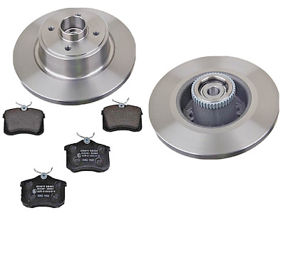 Renault Scenic 1 Bremsscheiben Bremsen + Radlager + Abs Ringe mit Beläge hinten