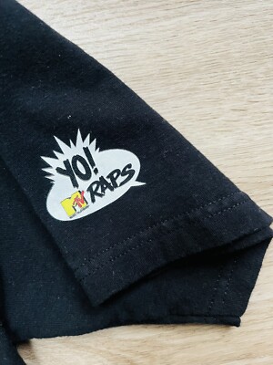 2008 Stussy x EPMD Rap Band T Shirt Tee Top Black Yellow Rare