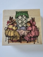 Uptown Rubber Stamps Holly Pond Hill Easter k13030 out for tea- Susan Wheeler