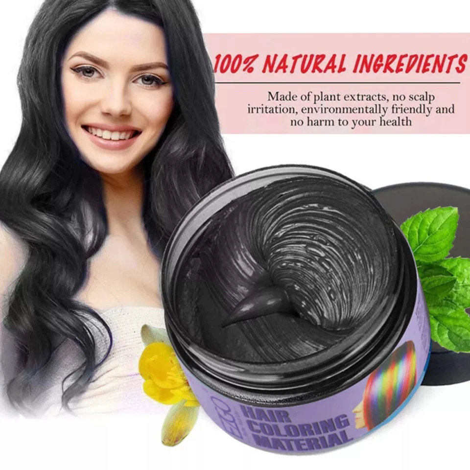 Color de cabello cera tinte de barro crema pintura temporal modelado 5 colores unisex COSPLAY Foto 4 de 4