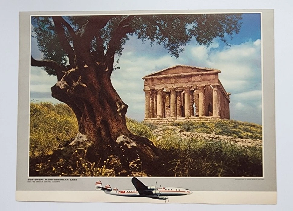1955-twa-trans-world-airlines-wall-calendar-photo-temple-concord-agrigento-wha-ebay