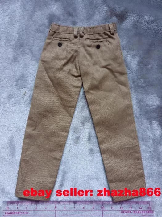 1/6 Scale Khaki Casual Pants Trousers For 12'' Male Action Figure Body Custom - Image 2 of 2