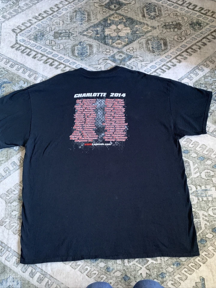 Camiseta de lucha libre LEGENDS Charlotte Fanfest para hombre XXL 2XL NWA Mid Atlantic 2014 Foto 3 de 4