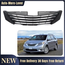 Fit For Toyota Sienna 2011-2017 Front Upper Grille Gloss Black TO1200332
