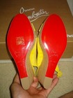 100% AUTH NEW WOMEN LOUBOUTIN REINE LIEGE YELLOW SUEDE 120 WEDGE SANDALS US 10 — photo 6