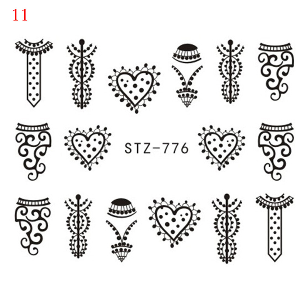 Nail Art Sticker Flower Decals Fancy Pattern Design Watermark Slider Decoration eBay