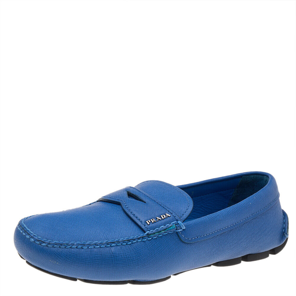 Prada Blue Leather Slip On Loafers Size 41 | eBay Prada Blue Leather Slip On Loafers Size 41 | eBay