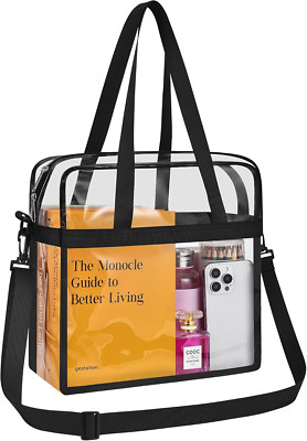 Bolsa transparente para eventos, con correas ajustables, para trabajo 