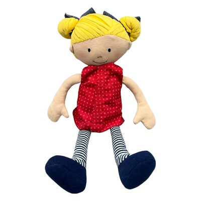 Sigikid Mädchen Stoffpuppe Sigidolly Plüschfigur Stofftier 33cm Blond Haba Kleid