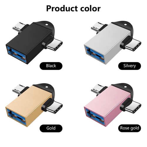 4/2/1X Connector OTG USB 3.0 Female To Micro/USB C Male Converter Adapt ~ * - Photo 3 sur 18