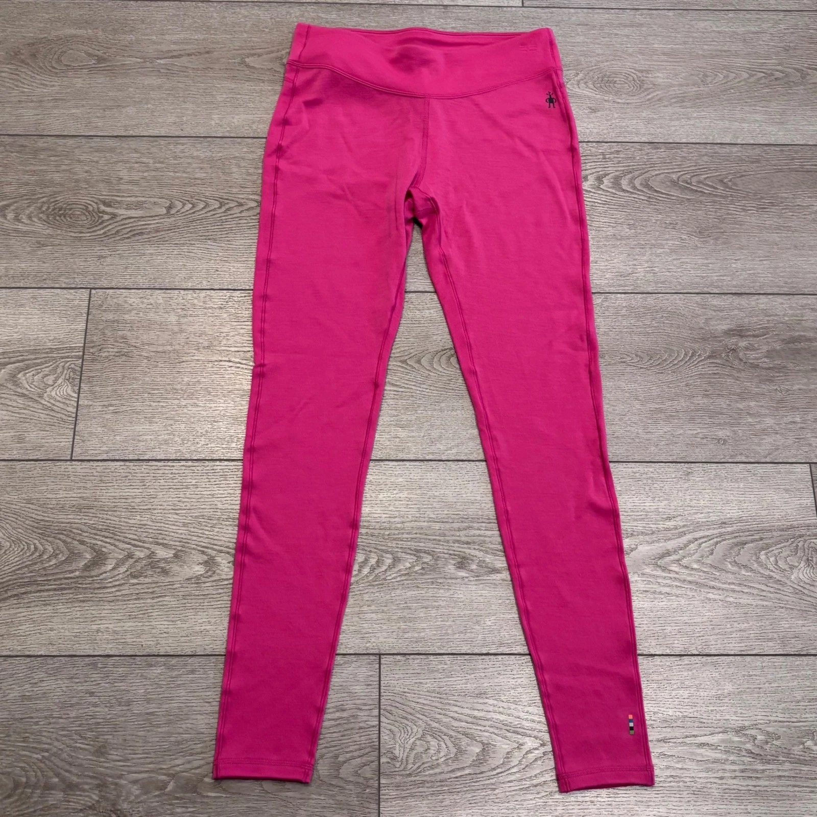 Smartwool Thermal Merino Base Layer Womens Medium Pink Wool Leggings Outdoor New