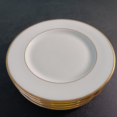 Set Of 6 Towle ''Classique Gold'' Gold Ringed 6 1/2'' Appetizer Plates