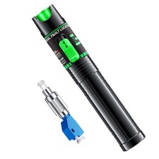 Visual Fault Locator-Green Light Fiber Optic Tester, 5mW, Pocket-Sized, Black
