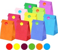 PapiertüTen Bunt, 20 StüCk Klein GeschenktüTen Papier Mit 48 Aufkleber FüR