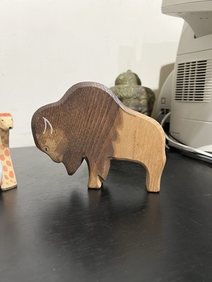 Original Ostheimer Bison/Buffalo. (Bison Is Marked) (4 Free Wooden animal)