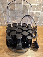 Andrew Barton Thermo Ceramic Hair Rollers/Styles No Pins/Clips Black New