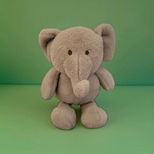 Baby Elephant Kellytoy Stuffed Plush Gray Elephant Rattle/ Lovey 11" EUC