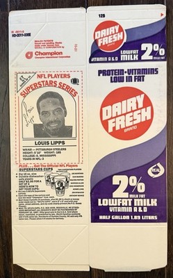 Louis Lipps Steelers 1986 Dairy Fresh NFL Players Series Milk Carton Unfolded #7