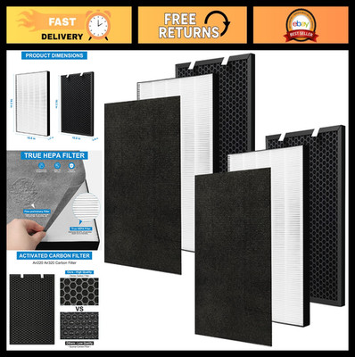 2 Sets Air Purifier Filter Replacement for Bissell Air320 Air220 - Pre/Post & Ca