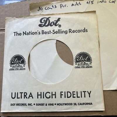 1 Company Sleeve Only Dot Records Black Paramount Pictures Logo