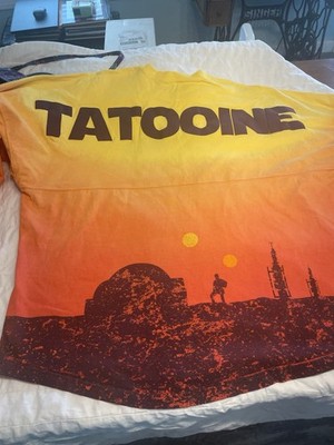 Spirit Jersey Disney Star Wars Tatooine Sunset Graphic Shirt Yellow/Orange XL
