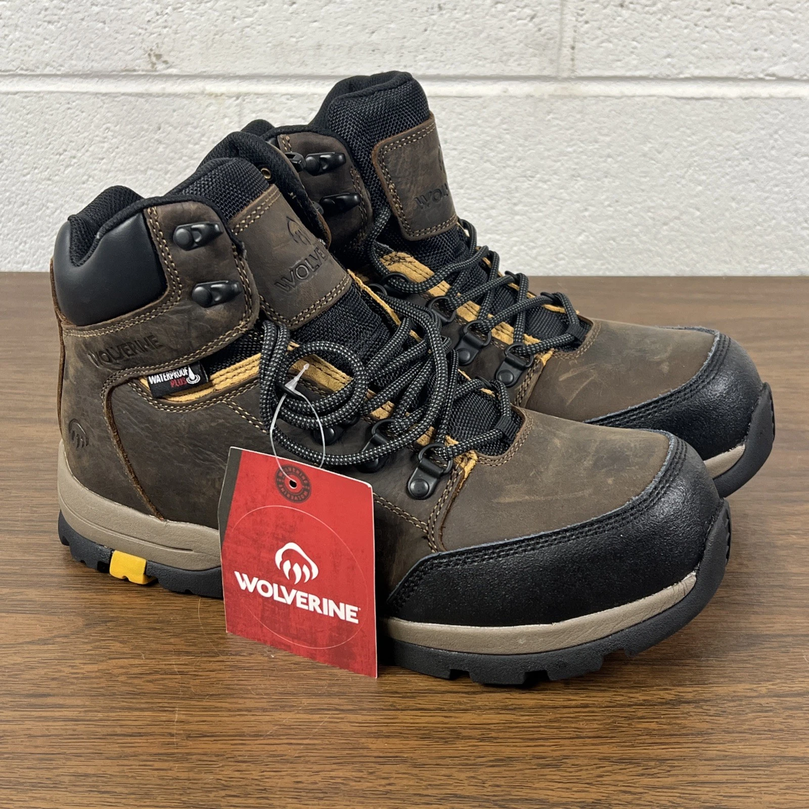 Wolverine Work Hiker Boots W080022 Dark Coffee Waterproof Men's 9.5 M New
