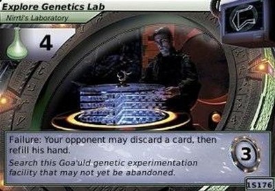 Explore Genetics Lab, Nirrti's Laboratory - SG Base Set - Stargate TCG