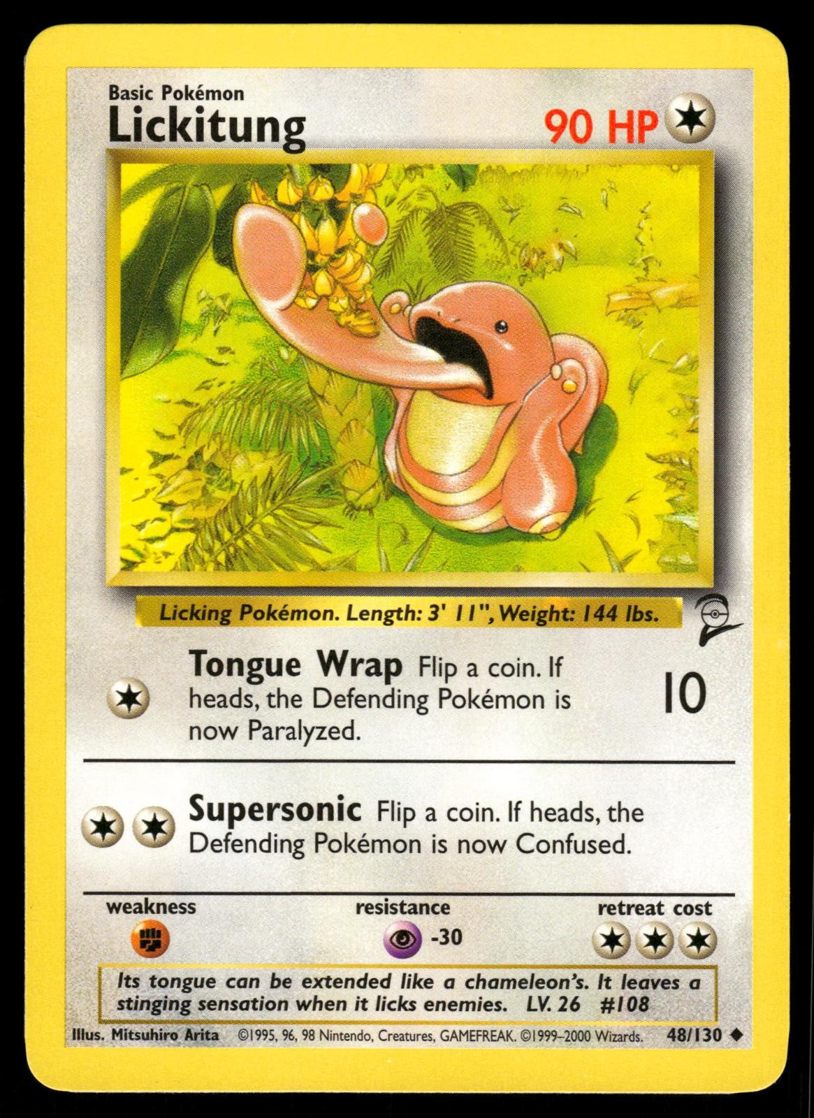 Lickitung 48/130 Uncommon Base Set 2 Pokemon LP