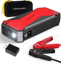 DBPOWER Peak 3000A 18000mAh Portable Car Jump Starter (up to 8.0L Black/Red