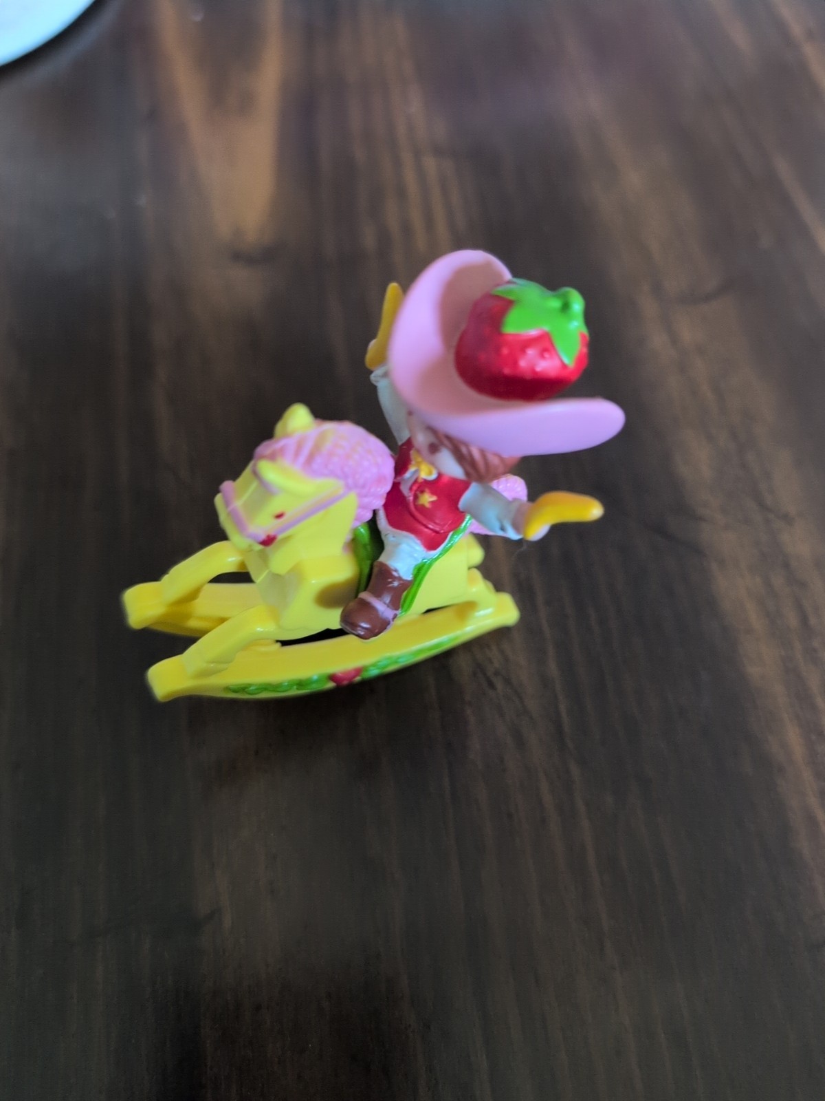 Vintage 1980's Strawberry Shortcake On A Rocking Horse