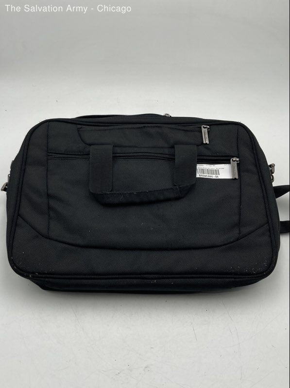Travis & Wells Mens Black Adjustable Strap Softshell Laptop Briefcase