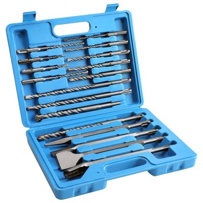 SDS Drill Bits Set-17pcs Rotary Hammer Drill Bits and Chisel Set for Impact R...