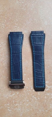 TAG Heuer BT6236 E3 E4 Connected Blue Rubber Band Mens Watch Strap FC5090 SBG8A