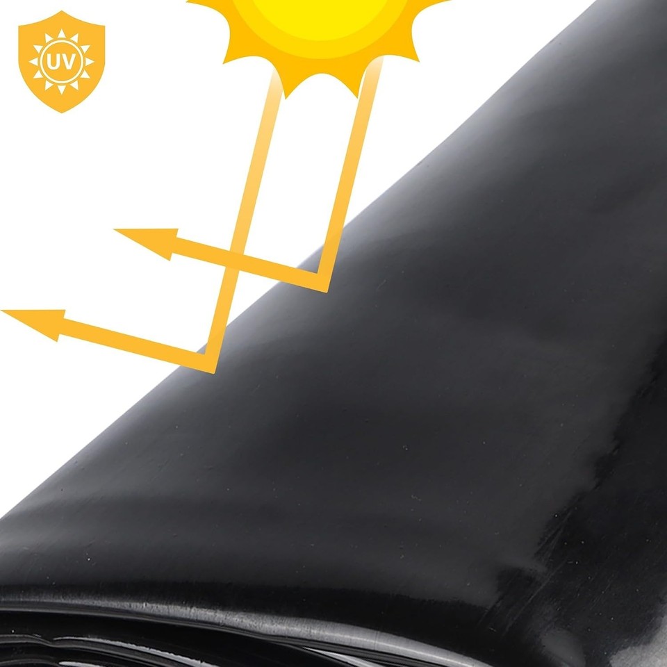 Theack Fish 20 Mil Thick HDPE Pond Liner 7 x 10 FT - Easy Installation for a ...