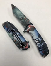 8” Pennywise IT Movie Spring Assisted Knife 