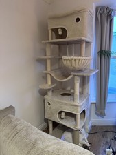 203 cm Cat Tree for Indoor Cats, Multi-layer Scratching Post with Large Platform