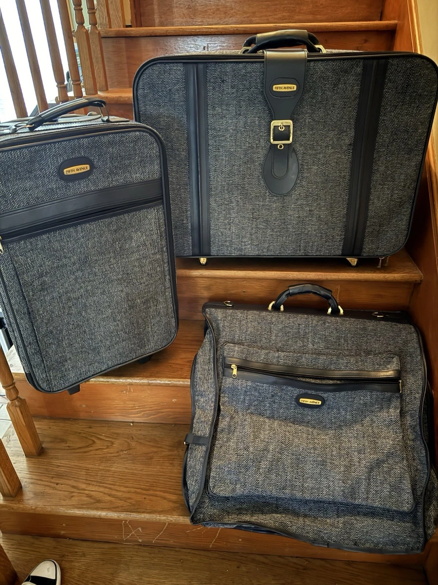 Tumi Saks Fifth Avenue Luggage Tweed Blue Vintage Luggage Vintage