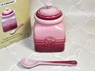 Le Creuset Jam Jar Spoon Natural Pink Pale Rose 15 fl oz 450ml Stoneware