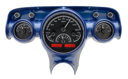 Dakota Digital 1957 Chevy Car Analog Gauges System Black Alloy Red VHX-57C-K-R - 第 1/6 張圖片