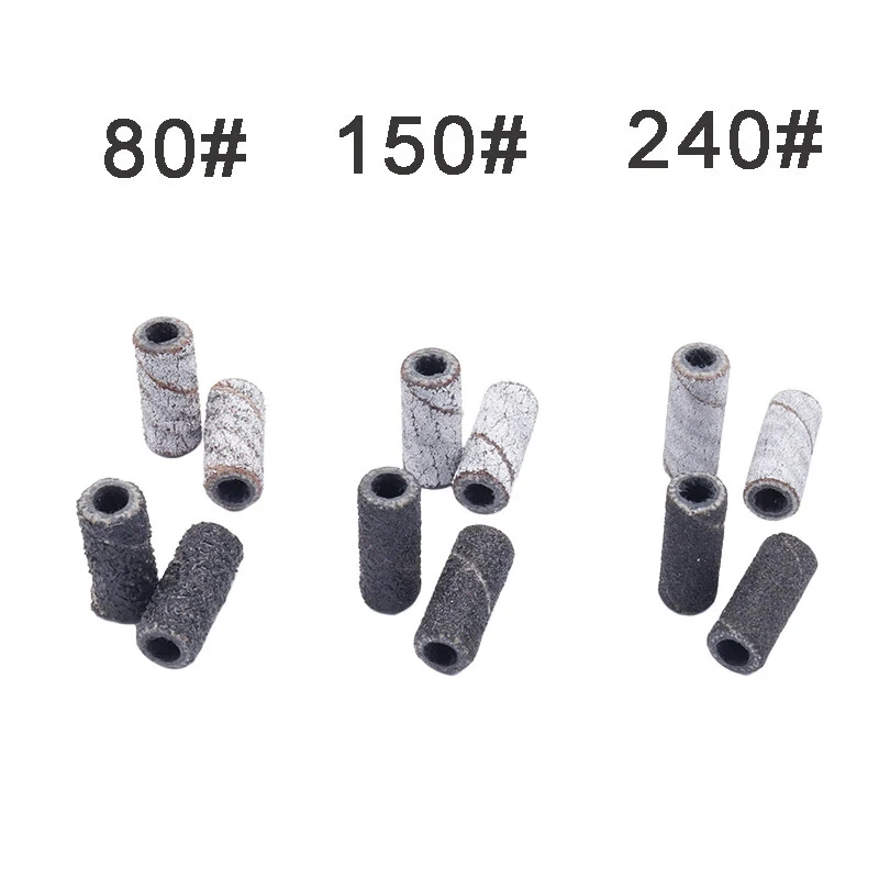 1000 piezas mini bandas de lijado de cebra de 3 mm brocas de clavo de acero inoxidable mandril Foto 3 de 4